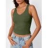 image:imageTrendy Queen Womens Tank Tops Double Lined Crop Sleeveless Going Out Camisole Summer Fashion Basic Soft Spring Clothes 2026Armygreen