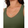 image:imageTrendy Queen Womens Tank Tops Double Lined Crop Sleeveless Going Out Camisole Summer Fashion Basic Soft Spring Clothes 2026Armygreen