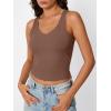 image:imageTrendy Queen Womens Tank Tops Double Lined Crop Sleeveless Going Out Camisole Summer Fashion Basic Soft Spring Clothes 2026Brown