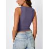 image:imageTrendy Queen Womens Tank Tops Double Lined Crop Sleeveless Going Out Camisole Summer Fashion Basic Soft Spring Clothes 2026Purple