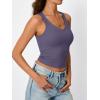 image:imageTrendy Queen Womens Tank Tops Double Lined Crop Sleeveless Going Out Camisole Summer Fashion Basic Soft Spring Clothes 2026Purple