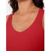 image:imageTrendy Queen Womens Tank Tops Double Lined Crop Sleeveless Going Out Camisole Summer Fashion Basic Soft Spring Clothes 2026Red