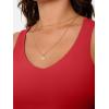 image:imageTrendy Queen Womens Tank Tops Double Lined Crop Sleeveless Going Out Camisole Summer Fashion Basic Soft Spring Clothes 2026Red