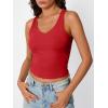 image:imageTrendy Queen Womens Tank Tops Double Lined Crop Sleeveless Going Out Camisole Summer Fashion Basic Soft Spring Clothes 2026Red