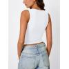 image:imageTrendy Queen Womens Tank Tops Double Lined Crop Sleeveless Going Out Camisole Summer Fashion Basic Soft Spring Clothes 2026White