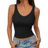 image:imageTrendy Queen Womens Tank Tops Double Lined Crop Sleeveless Going Out Camisole Summer Fashion Basic Soft Spring Clothes 2026Black