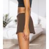 image:imageAnotherChill Womens Low Waist Micro Mini Skorts Skirt with Builtin Shorts Sexy Stretch Black Skirts Basic Summer OutfitsBrown