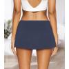 image:imageAnotherChill Womens Low Waist Micro Mini Skorts Skirt with Builtin Shorts Sexy Stretch Black Skirts Basic Summer OutfitsNavyblue