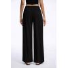 image:imageAnotherChill Womens Crepe Wide Leg Pants Casual Wrinkle Resistant Breathable Lightweight Trousers for Spring SummerBlack