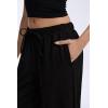 image:imageAnotherChill Womens Crepe Wide Leg Pants Casual Wrinkle Resistant Breathable Lightweight Trousers for Spring SummerBlack