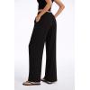 image:imageAnotherChill Womens Crepe Wide Leg Pants Casual Wrinkle Resistant Breathable Lightweight Trousers for Spring SummerBlack