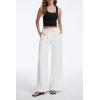 image:imageAnotherChill Womens Crepe Wide Leg Pants Casual Wrinkle Resistant Breathable Lightweight Trousers for Spring SummerOffwhite