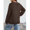 image:imageTrendy Queen Cable Knit Oversized Sweaters Womens Cozy Pullover Sweater Fall Winter ClothesCocoa