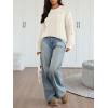 image:imageTrendy Queen Cable Knit Oversized Sweaters Womens Cozy Pullover Sweater Fall Winter ClothesWhite