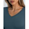 image:imageTrendy Queen Long Sleeve Shirts for Women 2026 Fall Fashion V Neck Basics Crop Tops Slim Fitted Y2K Tops Outfits ClothesHaze Blue