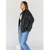 image:imageTrendy Queen Womens Leather Jacket Oversized Going Out amp Everyday Statement Piece Bomber Jacktes Moto CoatBlack
