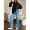 image:imageTrendy Queen Womens Oversized Cable Knit Crewneck Sweaters Cozy Winter ClothesBlack