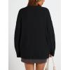 image:imageTrendy Queen Womens Oversized Cable Knit Crewneck Sweaters Cozy Winter ClothesBlack