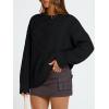 image:imageTrendy Queen Womens Oversized Cable Knit Crewneck Sweaters Cozy Winter ClothesBlack