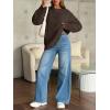 image:imageTrendy Queen Womens Oversized Cable Knit Crewneck Sweaters Cozy Winter ClothesCocoa