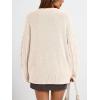 image:imageTrendy Queen Womens Oversized Cable Knit Crewneck Sweaters Cozy Winter ClothesCream