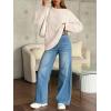 image:imageTrendy Queen Womens Oversized Cable Knit Crewneck Sweaters Cozy Winter ClothesCream