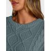 image:imageTrendy Queen Womens Oversized Cable Knit Crewneck Sweaters Cozy Winter ClothesDark Sage