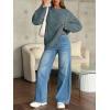 image:imageTrendy Queen Womens Oversized Cable Knit Crewneck Sweaters Cozy Winter ClothesDark Sage