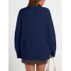 image:imageTrendy Queen Womens Oversized Cable Knit Crewneck Sweaters Cozy Winter ClothesNavy Blue