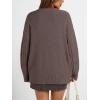 image:imageTrendy Queen Womens Oversized Cable Knit Crewneck Sweaters Cozy Winter ClothesNutmeg
