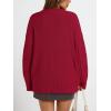 image:imageTrendy Queen Womens Oversized Cable Knit Crewneck Sweaters Cozy Winter ClothesRed
