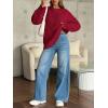 image:imageTrendy Queen Womens Oversized Cable Knit Crewneck Sweaters Cozy Winter ClothesRed