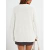 image:imageTrendy Queen Womens Oversized Cable Knit Crewneck Sweaters Cozy Winter ClothesWhite