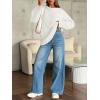 image:imageTrendy Queen Womens Oversized Cable Knit Crewneck Sweaters Cozy Winter ClothesWhite