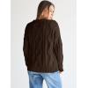image:imageTrendy Queen Womens Oversized Cable Knit Crewneck SweatersCocoa