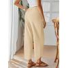 image:imageTrendy Queen Womens Wide Leg Pants Soft Cotton Blend with Pockets for Casual SummerBeige