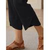 image:imageTrendy Queen Womens Wide Leg Pants Soft Cotton Blend with Pockets for Casual SummerBlack