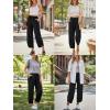 image:imageTrendy Queen Womens Wide Leg Pants Soft Cotton Blend with Pockets for Casual SummerBlack