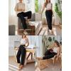image:imageTrendy Queen Womens Wide Leg Pants Soft Cotton Blend with Pockets for Casual SummerBlack