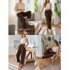 image:imageTrendy Queen Womens Wide Leg Pants Soft Cotton Blend with Pockets for Casual SummerBrown