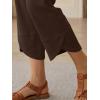 image:imageTrendy Queen Womens Wide Leg Pants Soft Cotton Blend with Pockets for Casual SummerBrown