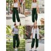 image:imageTrendy Queen Womens Wide Leg Pants Soft Cotton Blend with Pockets for Casual SummerDark Green