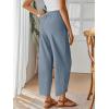 image:imageTrendy Queen Womens Wide Leg Pants Soft Cotton Blend with Pockets for Casual SummerDenimblue