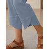 image:imageTrendy Queen Womens Wide Leg Pants Soft Cotton Blend with Pockets for Casual SummerDenimblue