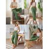 image:imageTrendy Queen Womens Wide Leg Pants Soft Cotton Blend with Pockets for Casual SummerGreen