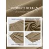 image:imageTrendy Queen Womens Wide Leg Pants Soft Cotton Blend with Pockets for Casual SummerKhaki
