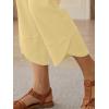 image:imageTrendy Queen Womens Wide Leg Pants Soft Cotton Blend with Pockets for Casual SummerMustard