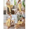 image:imageTrendy Queen Womens Wide Leg Pants Soft Cotton Blend with Pockets for Casual SummerMustard