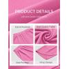 image:imageTrendy Queen Womens Wide Leg Pants Soft Cotton Blend with Pockets for Casual SummerPink