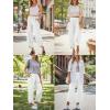image:imageTrendy Queen Womens Wide Leg Pants Soft Cotton Blend with Pockets for Casual SummerWhite